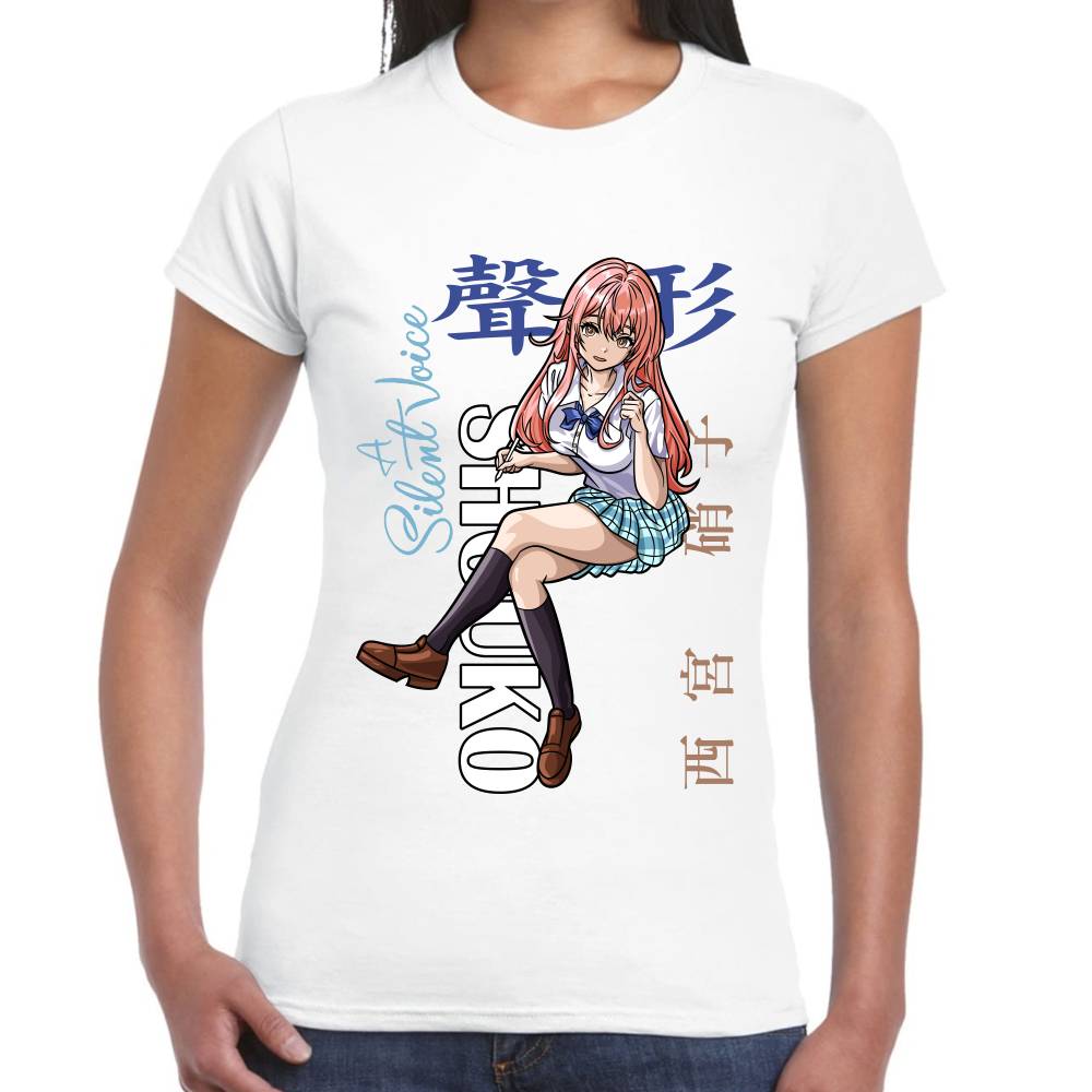Playera Koe no Katachi Shouko Nishimiya Algodón Premium #0002768