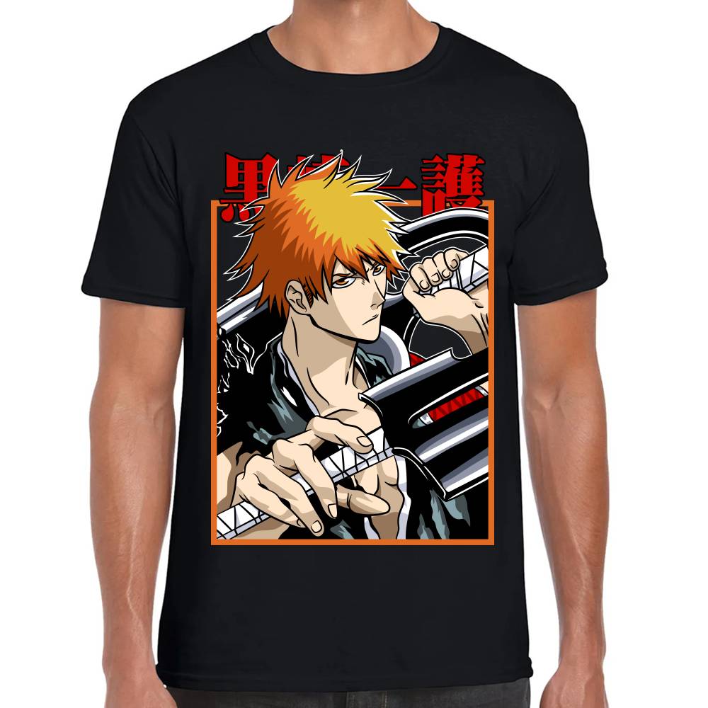 Playera Bleach Ichigo Kurosaki Algodón Premium #0002774 Imagen principal del producto