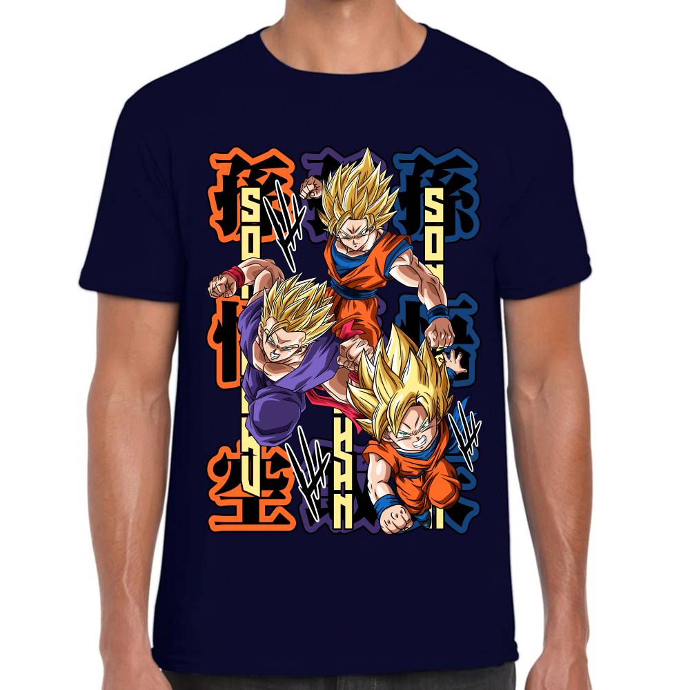Playera Dragon Ball Goku Gohan Goten Algodón Premium #0002775