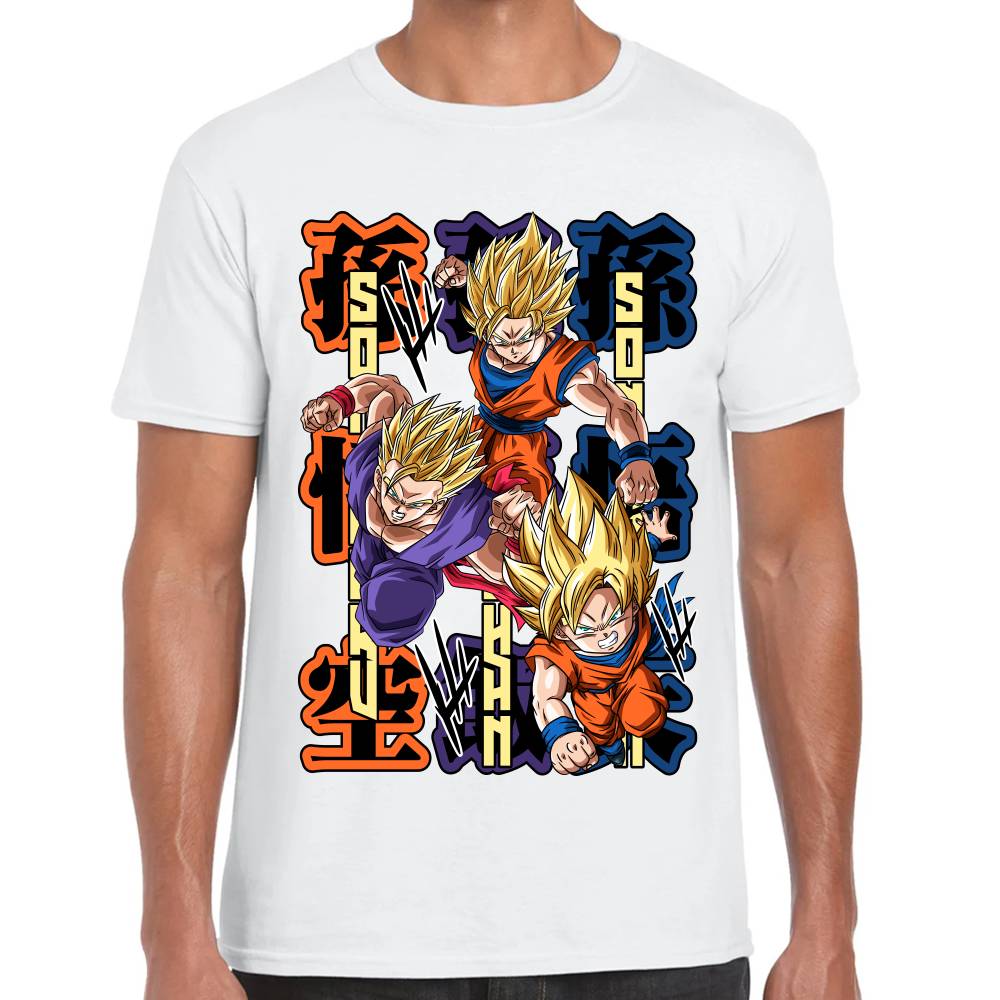 Playera Dragon Ball Goku Gohan Goten Algodón Premium #0002775