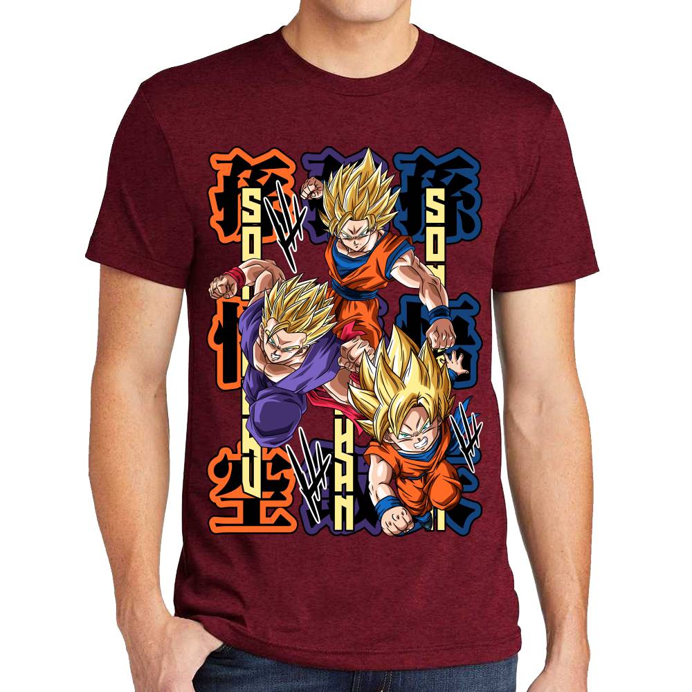 Playera Dragon Ball Goku Gohan Goten Algodón Premium #0002775