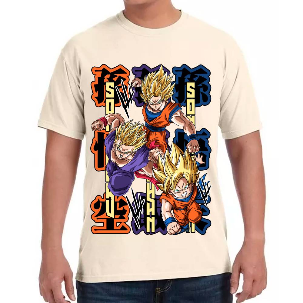 Playera Dragon Ball Goku Gohan Goten Algodón Premium #0002775