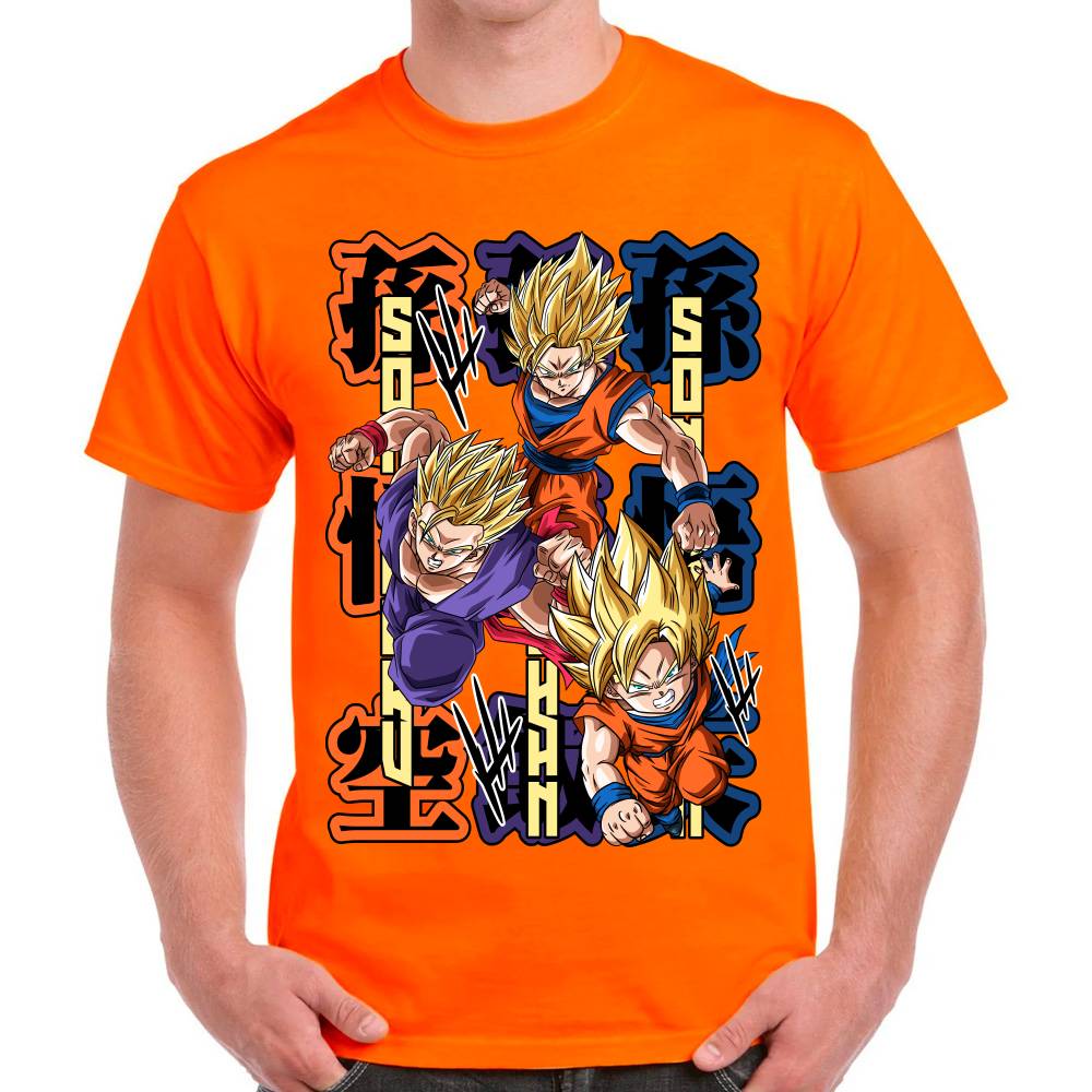 Playera Dragon Ball Goku Gohan Goten Algodón Premium #0002775