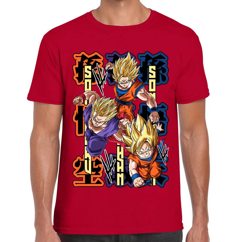 Playera Dragon Ball Goku Gohan Goten Algodón Premium #0002775