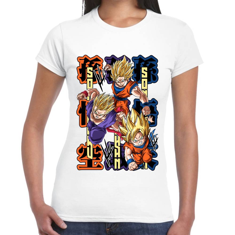 Playera Dragon Ball Goku Gohan Goten Algodón Premium #0002775