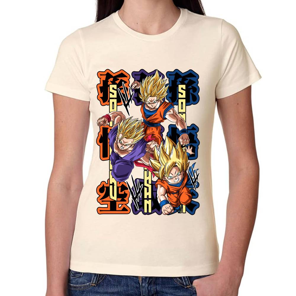 Playera Dragon Ball Goku Gohan Goten Algodón Premium #0002775