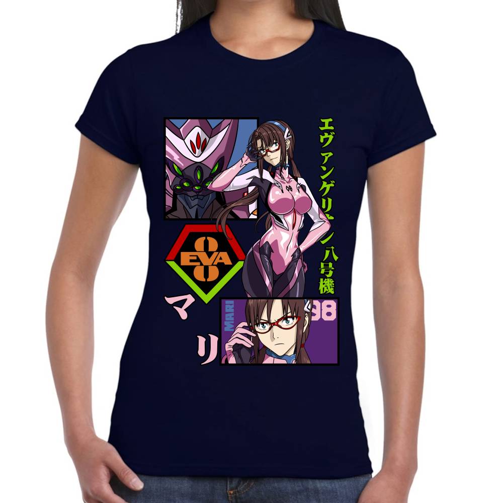 Playera Evangelion Mari Algodón Premium #0002784