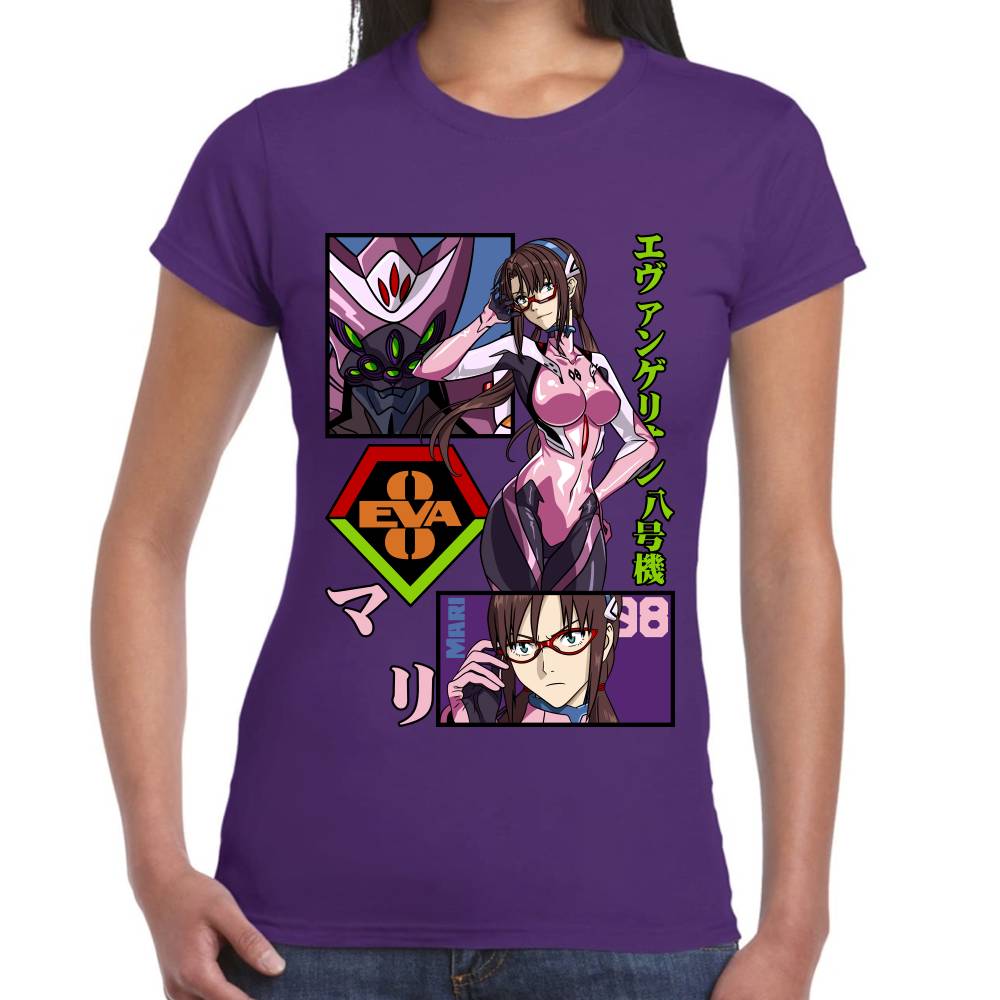 Playera Evangelion Mari Algodón Premium #0002784