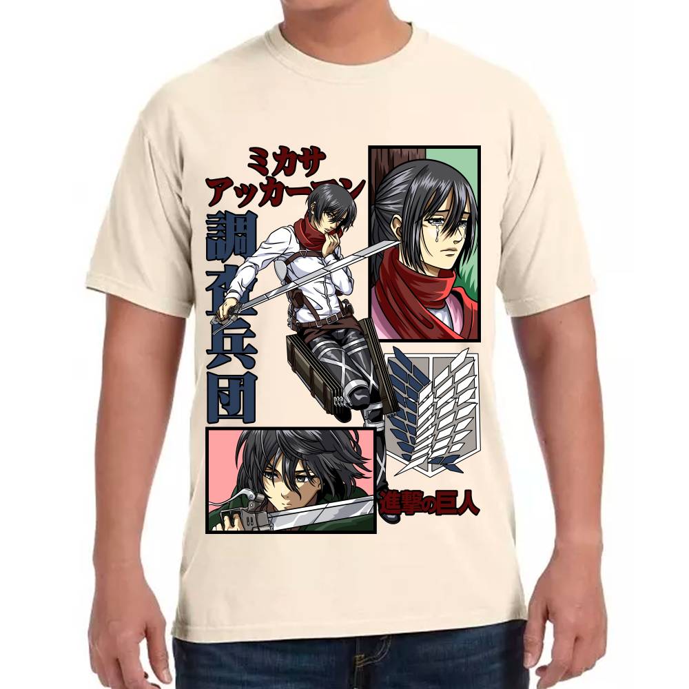 Playera Mikasa Ackerman Shingeki no Kyojin Algodón Premium #0002785