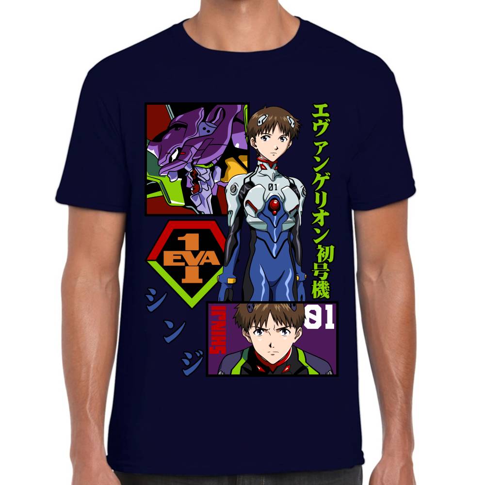 Playera Evangelion Shinji Algodón Premium #0002786