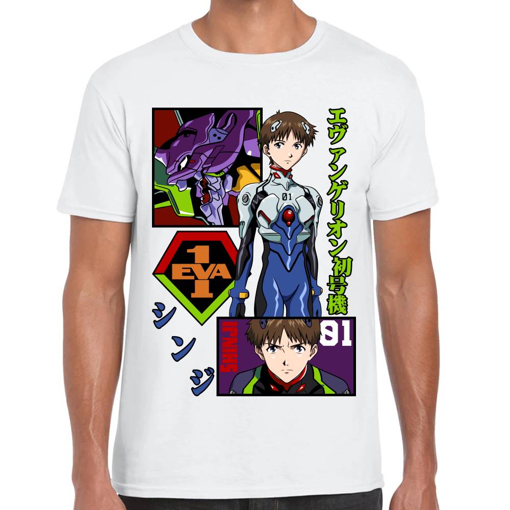 Playera Evangelion Shinji Algodón Premium #0002786