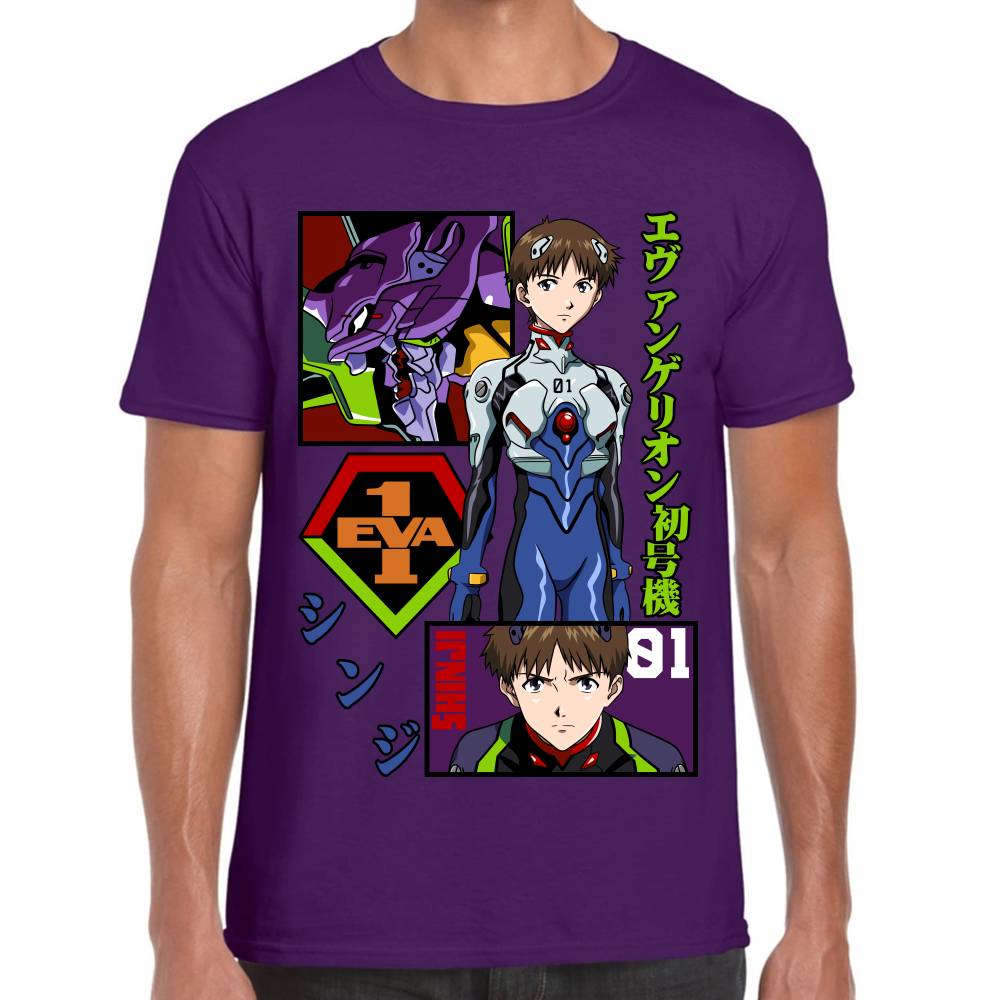 Playera Evangelion Shinji Algodón Premium #0002786
