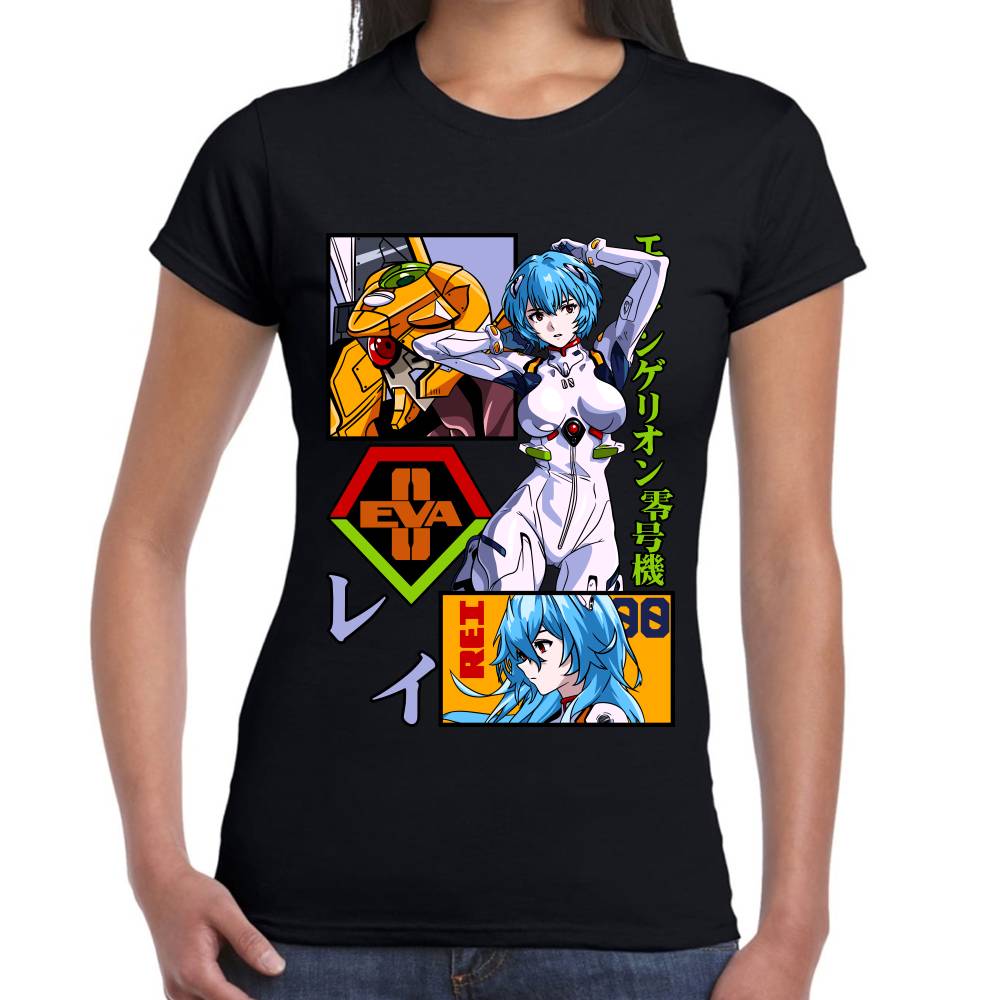 Playera Evangelion Rei Algodón Premium #0002787 Imagen secundaria del producto