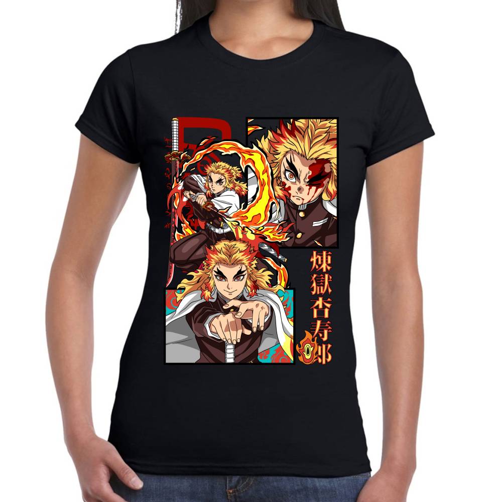 Playera Demon Slayer Rengoku Algodón Premium #0002792 Imagen secundaria del producto