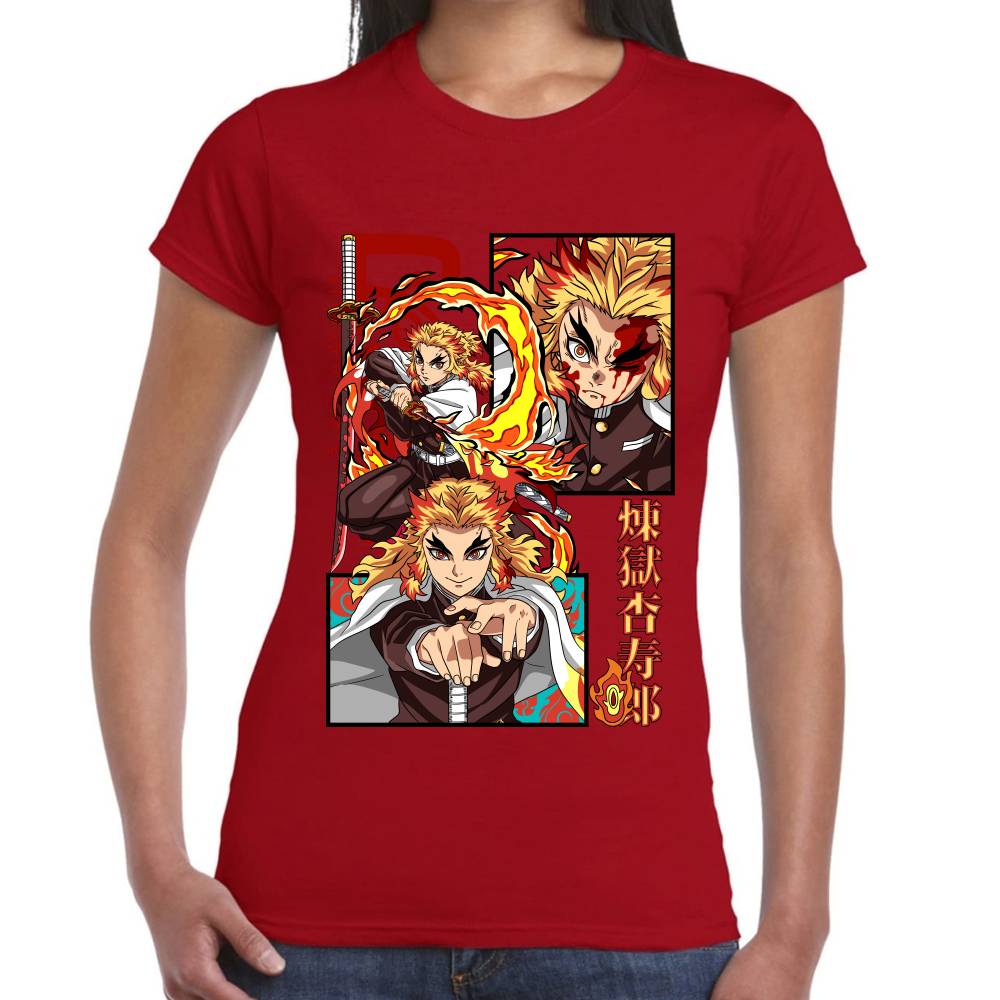 Playera Demon Slayer Rengoku Algodón Premium #0002792