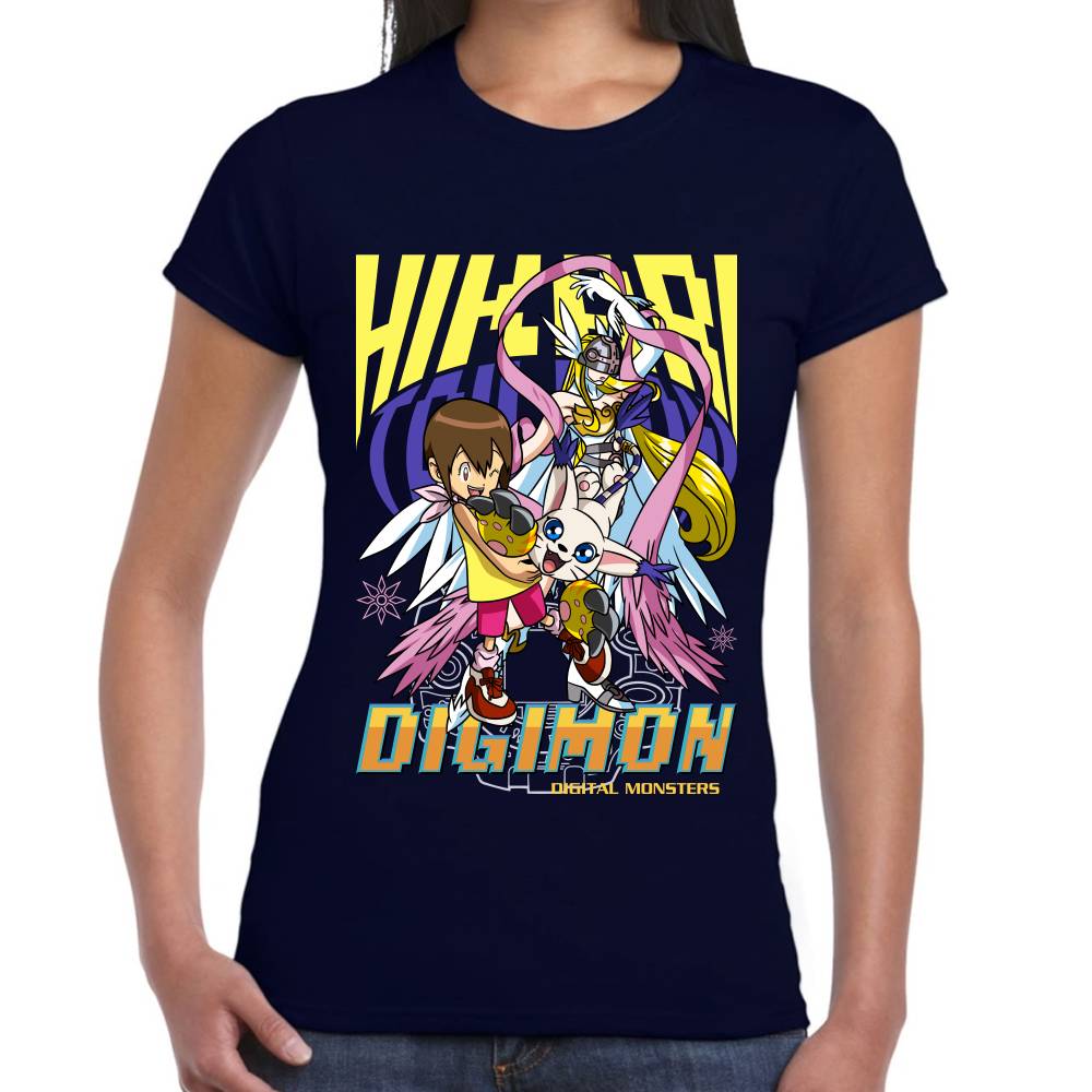 Playera Digimon Hikari y Tailmon Algodón Premium #0002795