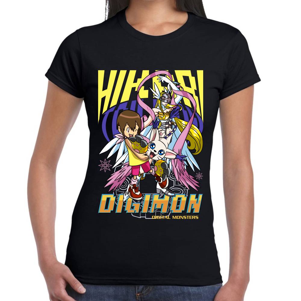 Playera Digimon Hikari y Tailmon Algodón Premium #0002795