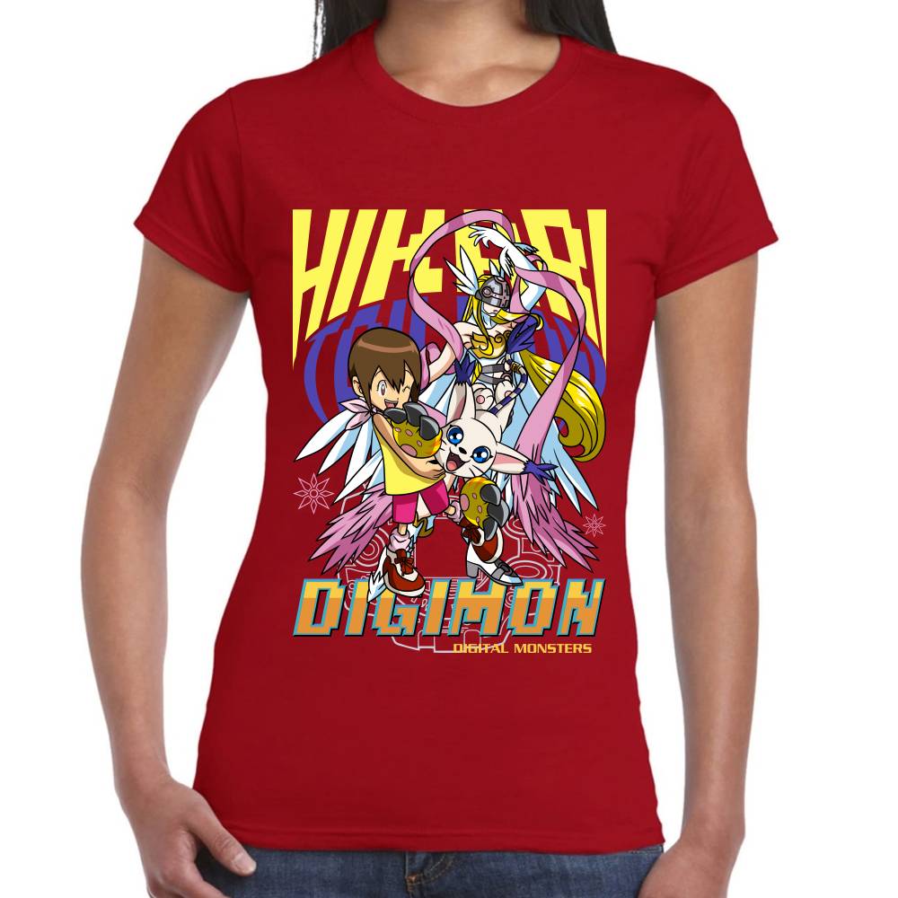 Playera Digimon Hikari y Tailmon Algodón Premium #0002795