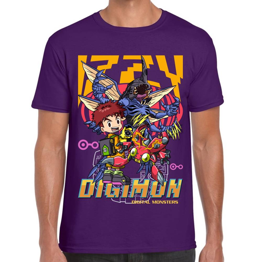 Playera Digimon Izzy & Tentomon Algodón Premium #0002796