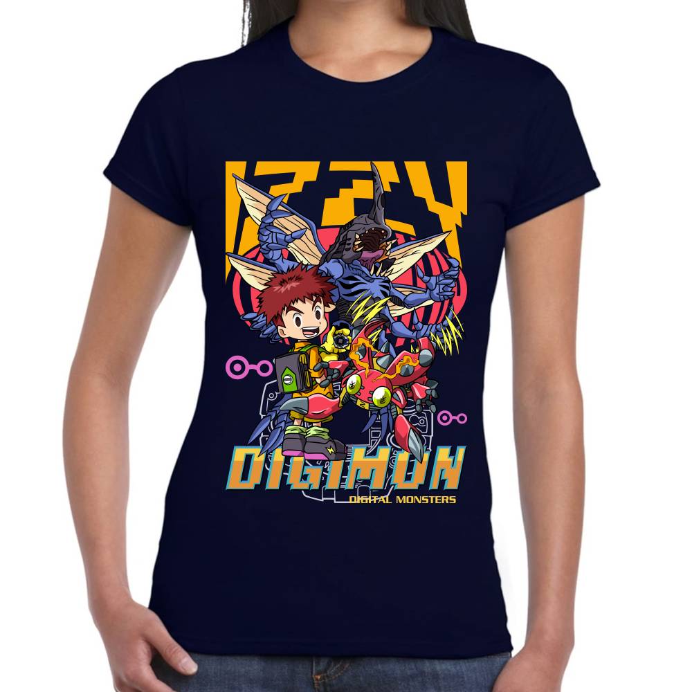 Playera Digimon Izzy & Tentomon Algodón Premium #0002796