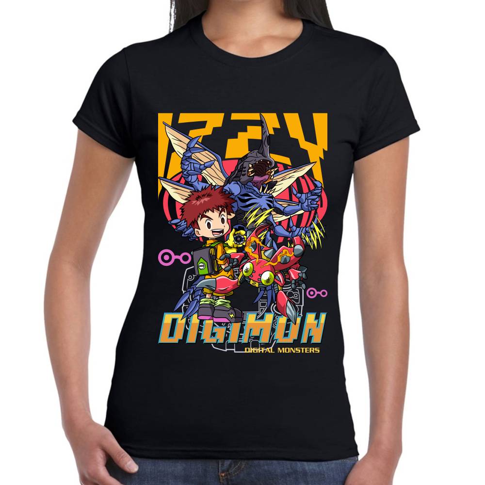 Playera Digimon Izzy & Tentomon Algodón Premium #0002796 Imagen secundaria del producto