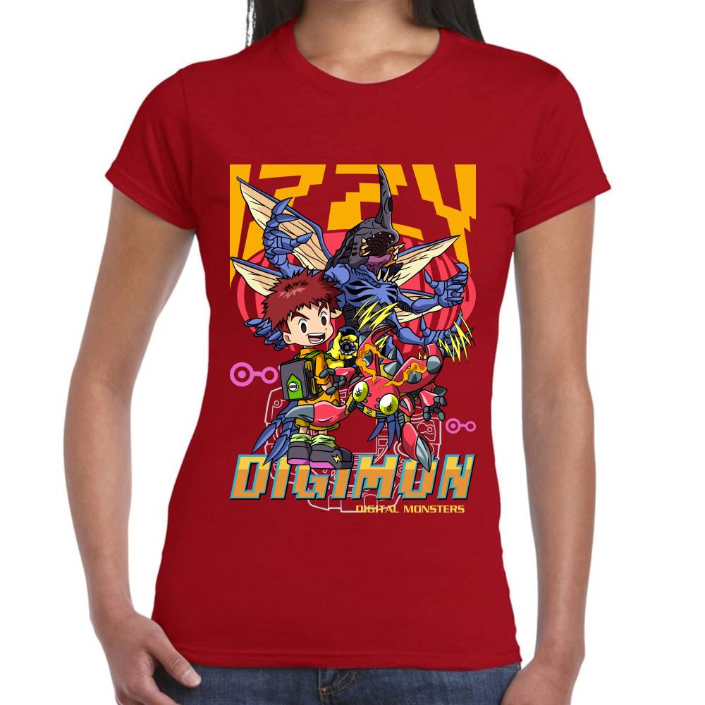 Playera Digimon Izzy & Tentomon Algodón Premium #0002796