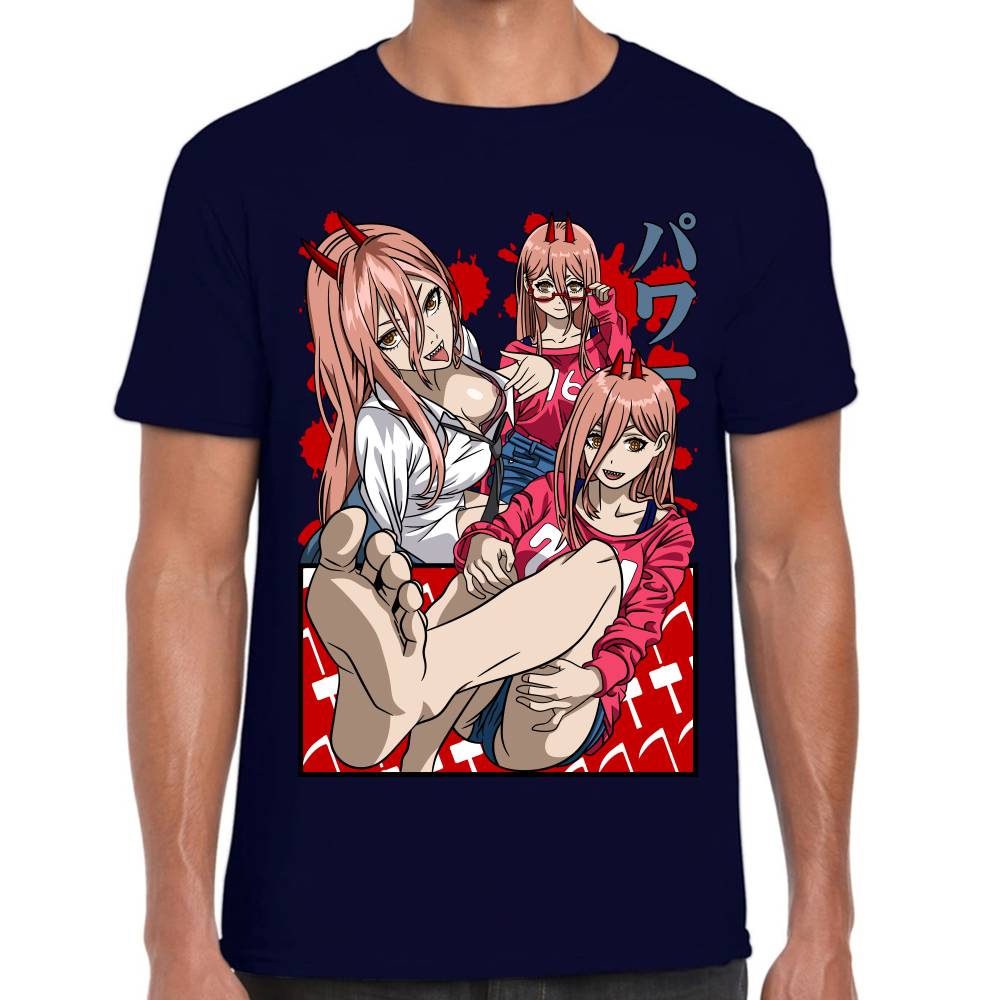 Playera Chainsaw Man Power Waifu Algodón Premium #0002801