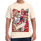 Playera Chainsaw Man Power Waifu Algodón Premium #0002801