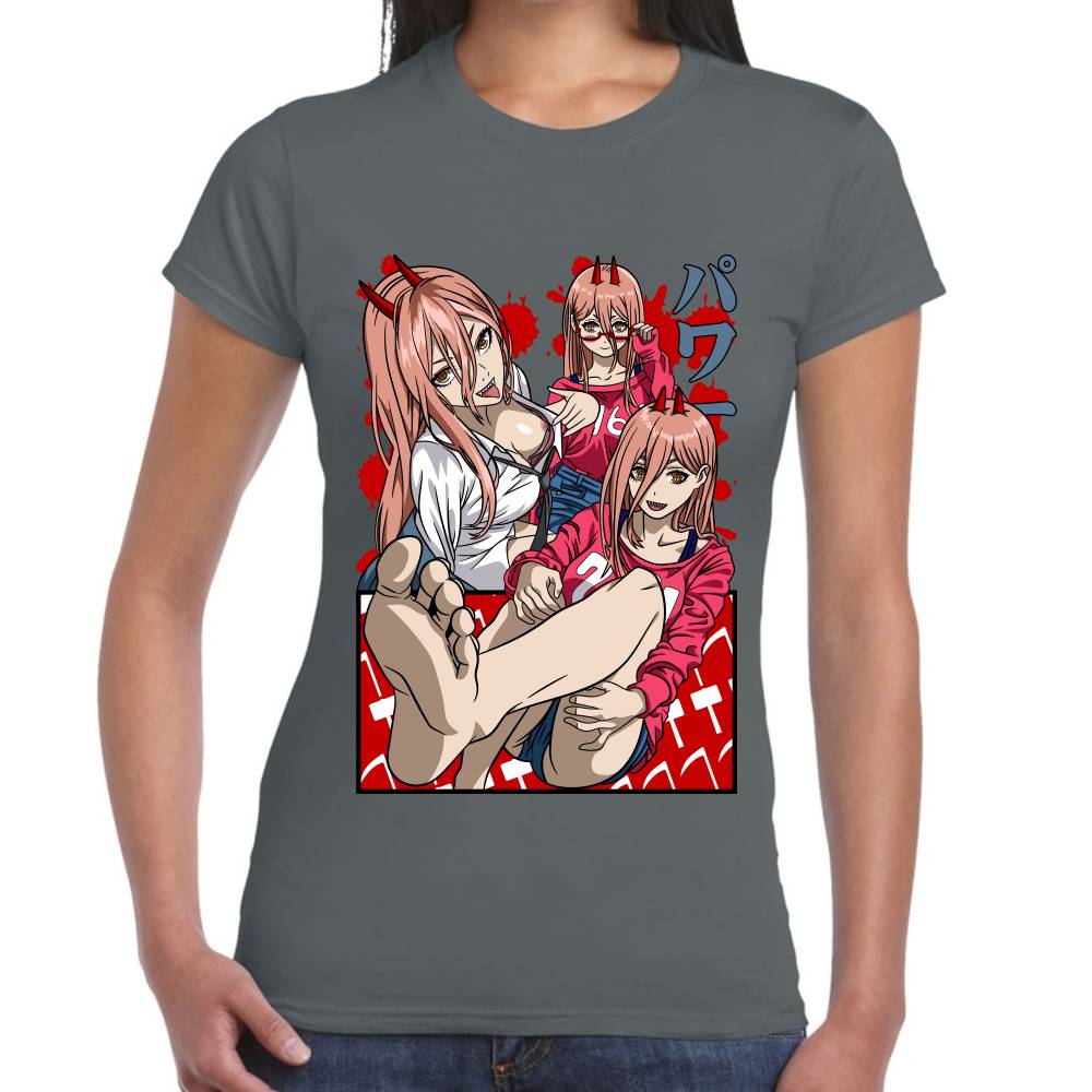 Playera Chainsaw Man Power Waifu Algodón Premium #0002801