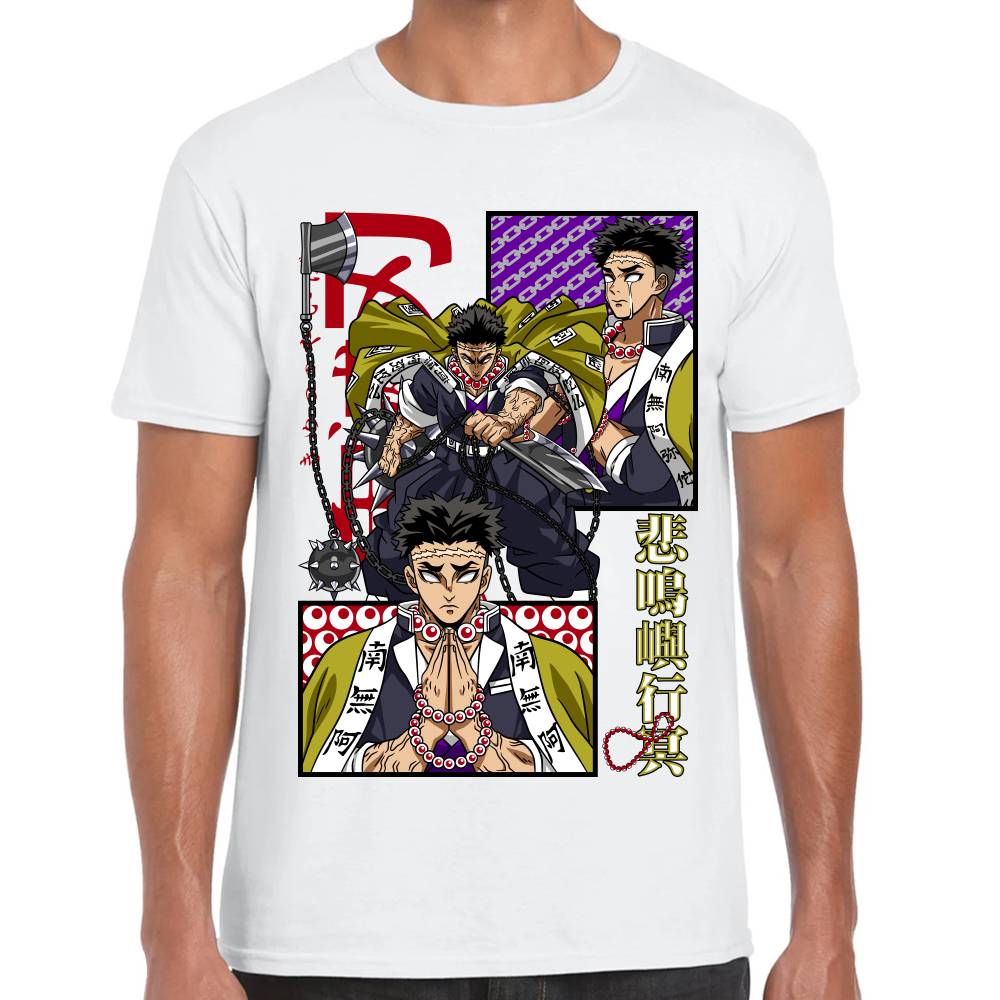 Playera Demon Slayer Gyomei Himejima Algodón Premium #0002803
