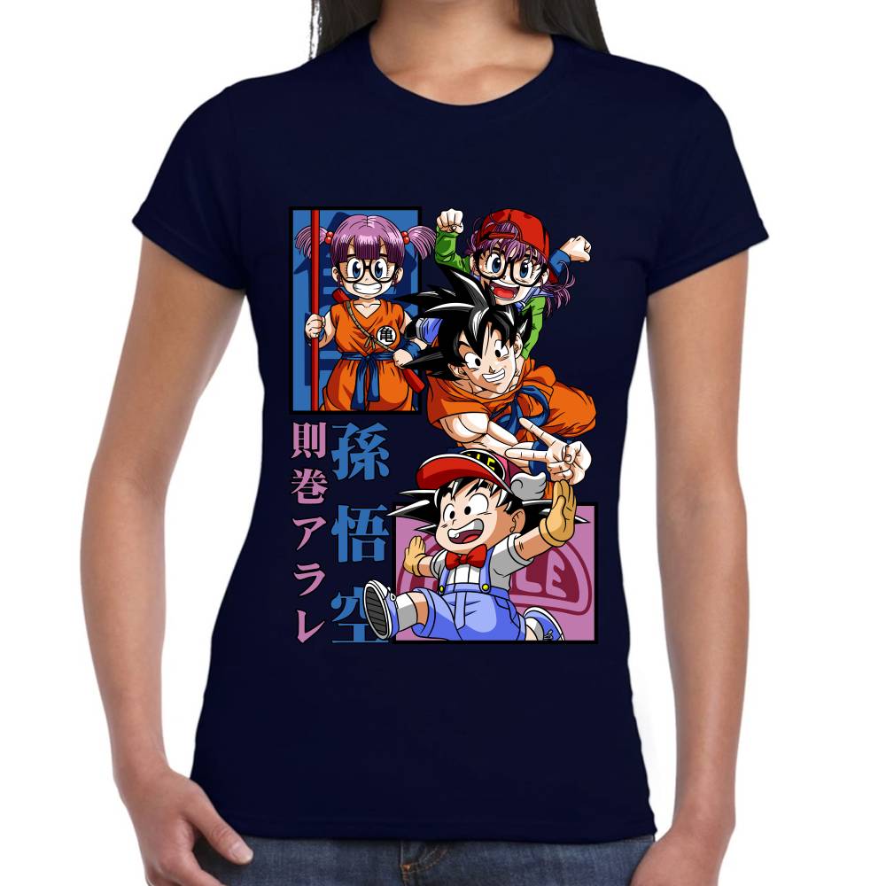 Playera Dragon Ball Goku x Arale Algodón Premium #0002811