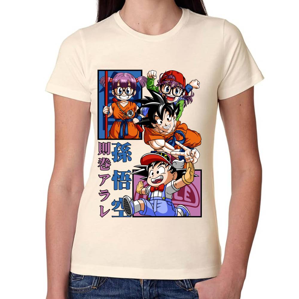 Playera Dragon Ball Goku x Arale Algodón Premium #0002811
