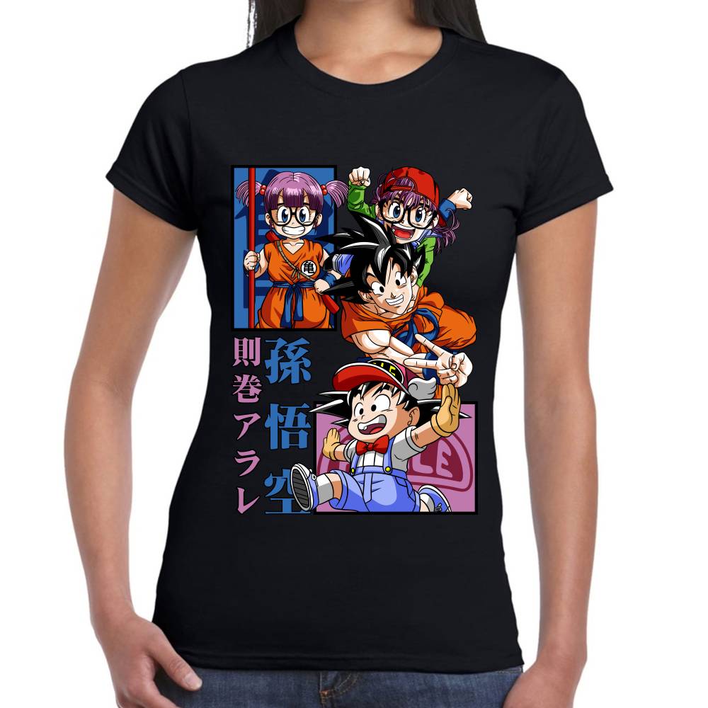 Playera Dragon Ball Goku x Arale Algodón Premium #0002811