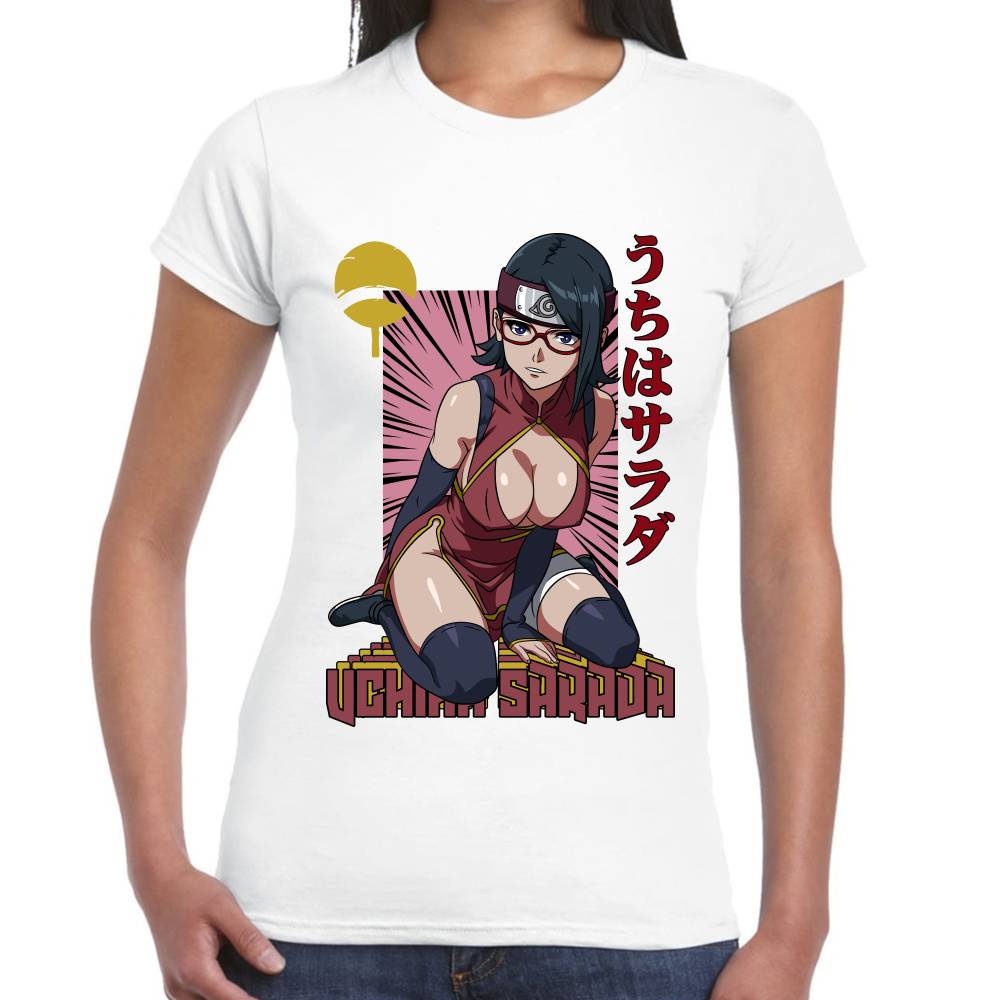 Playera Naruto Sarada Uchiha Algodón Premium #0002815