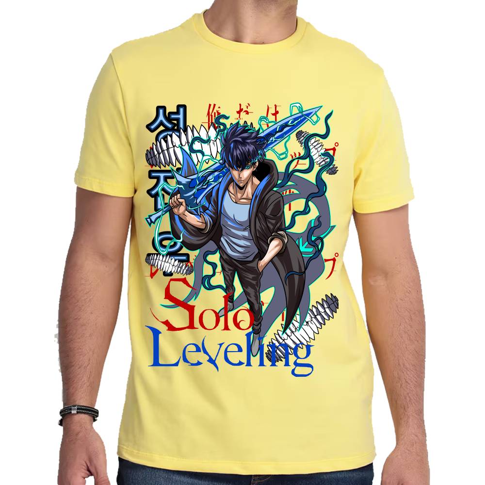 Playera Solo Leveling Sung Jinwoo Algodón Premium #0002816