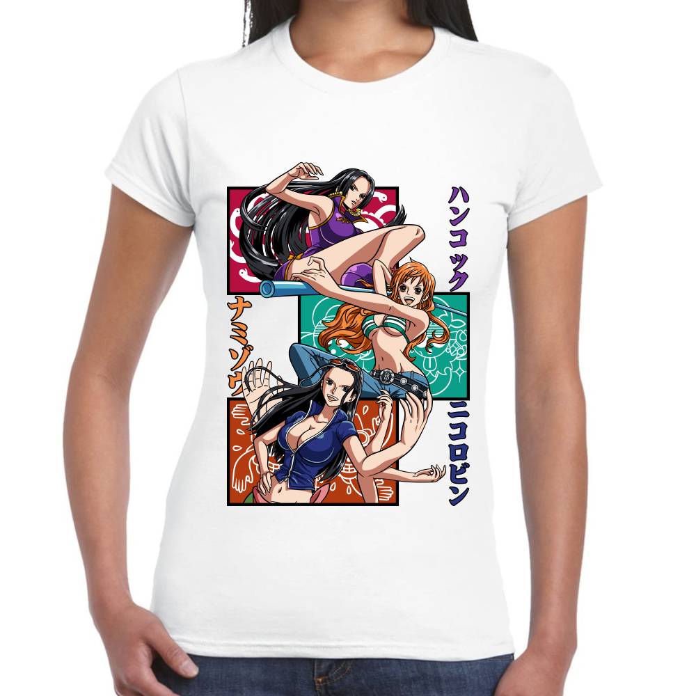 Playera One Piece Boa Nami y Nico Algodón Premium #0002818