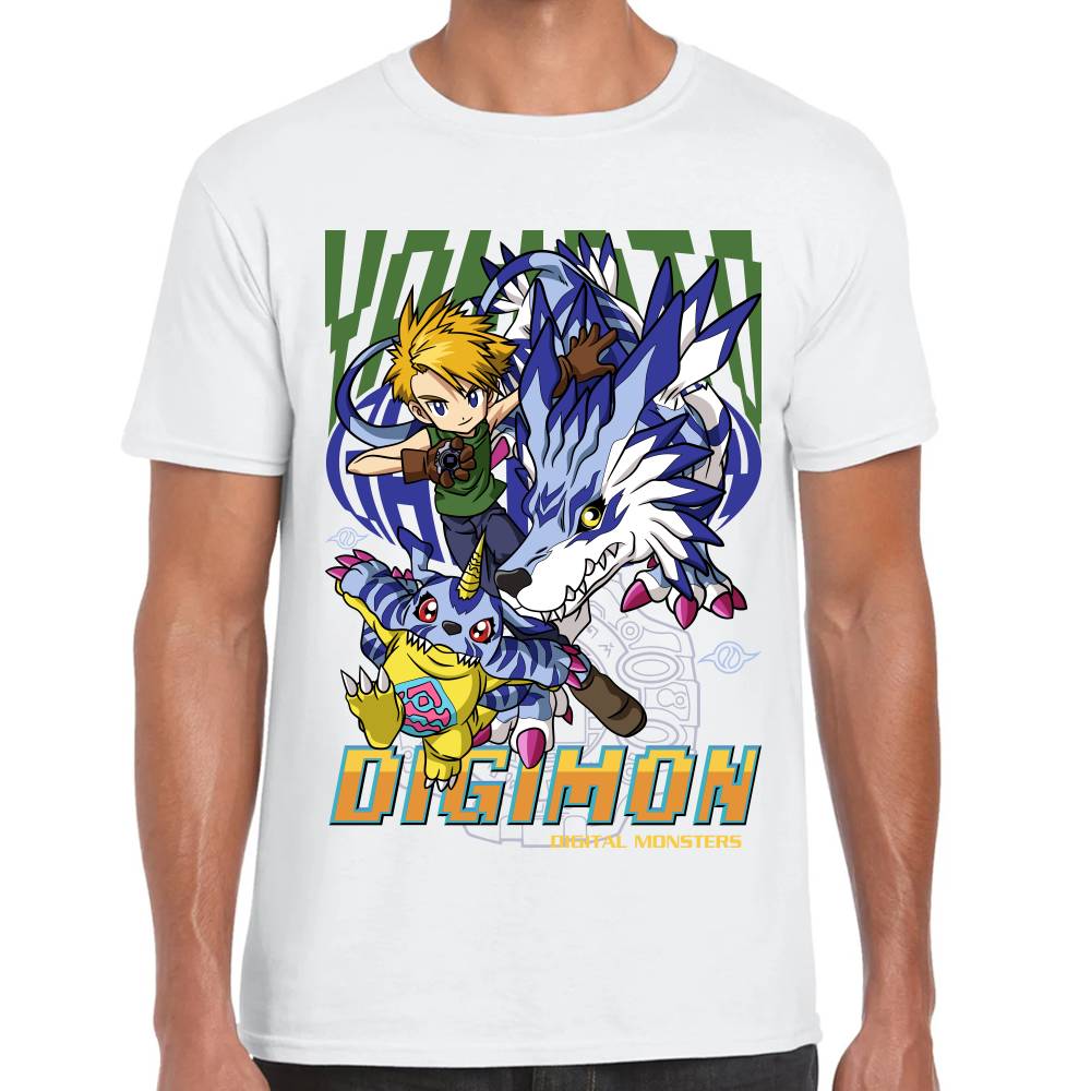 Playera Digimon Matt y Gabumon Algodón Premium #0002820