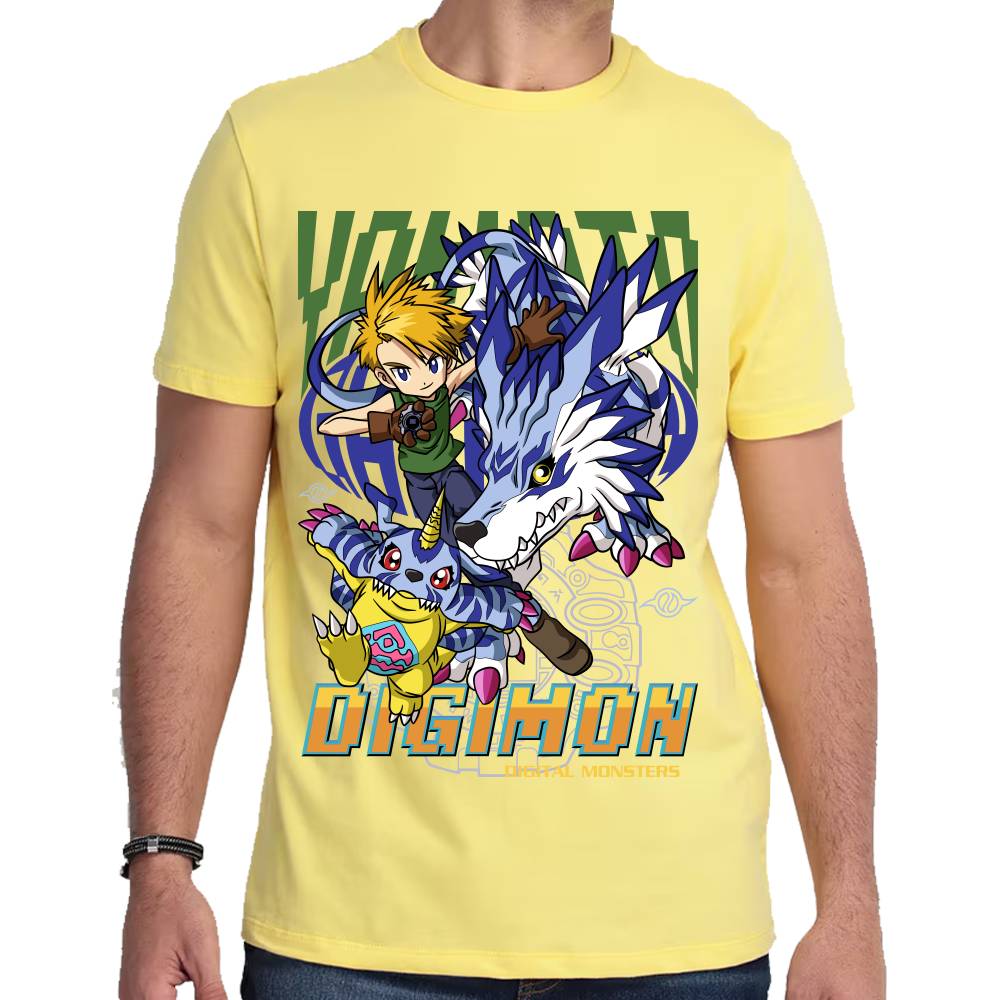 Playera Digimon Matt y Gabumon Algodón Premium #0002820