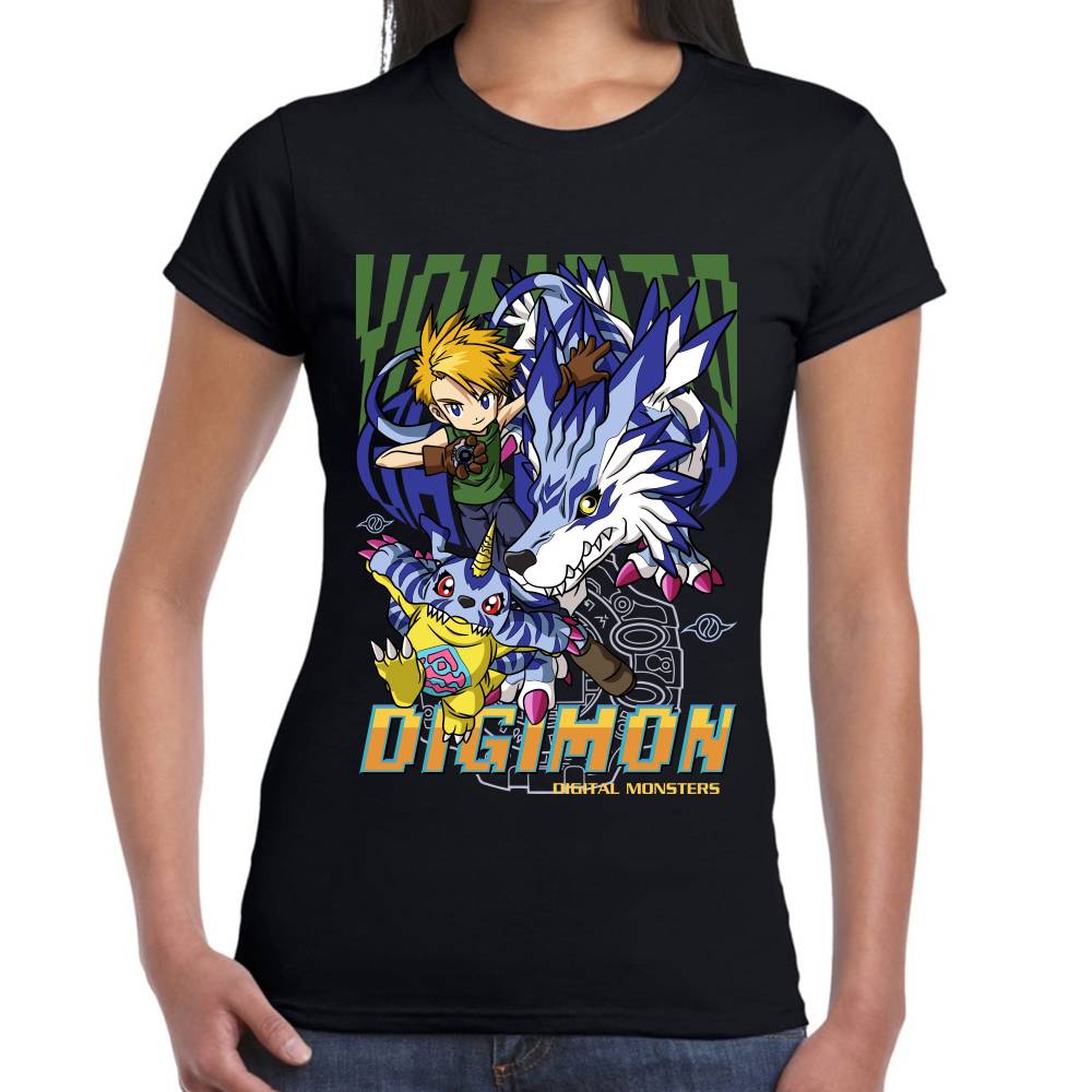 Playera Digimon Matt y Gabumon Algodón Premium #0002820