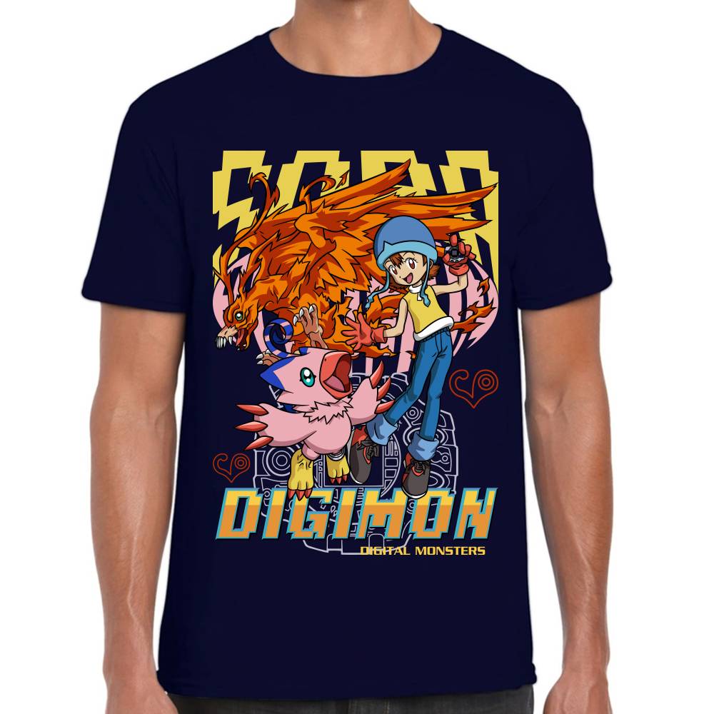 Playera Digimon Sora y Piyomon Algodón Premium #0002822