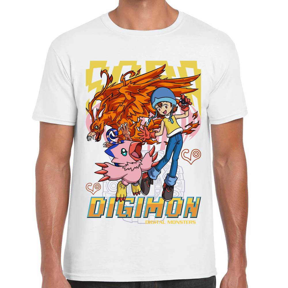 Playera Digimon Sora y Piyomon Algodón Premium #0002822