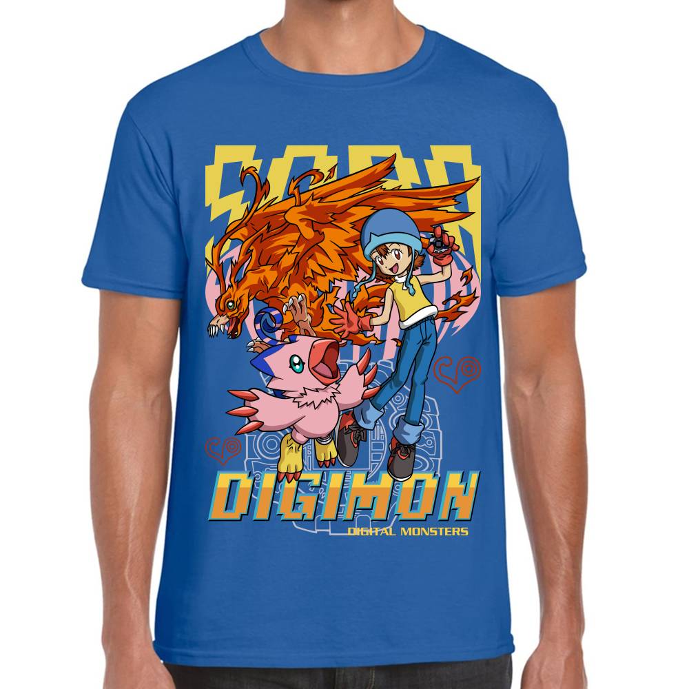 Playera Digimon Sora y Piyomon Algodón Premium #0002822