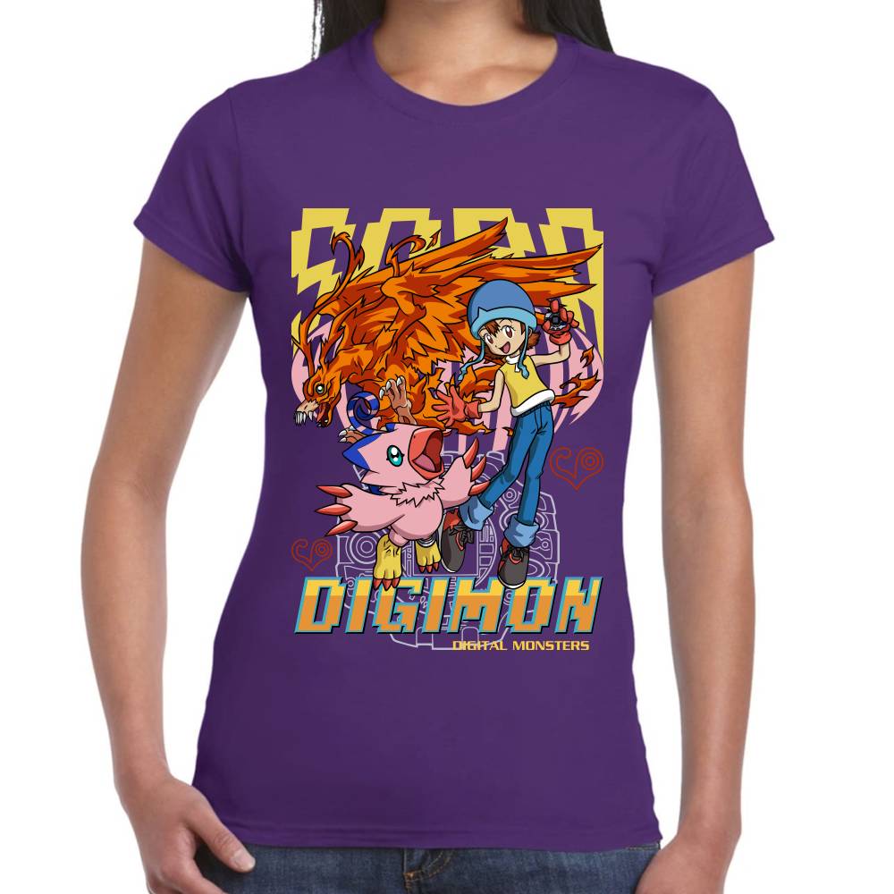 Playera Digimon Sora y Piyomon Algodón Premium #0002822