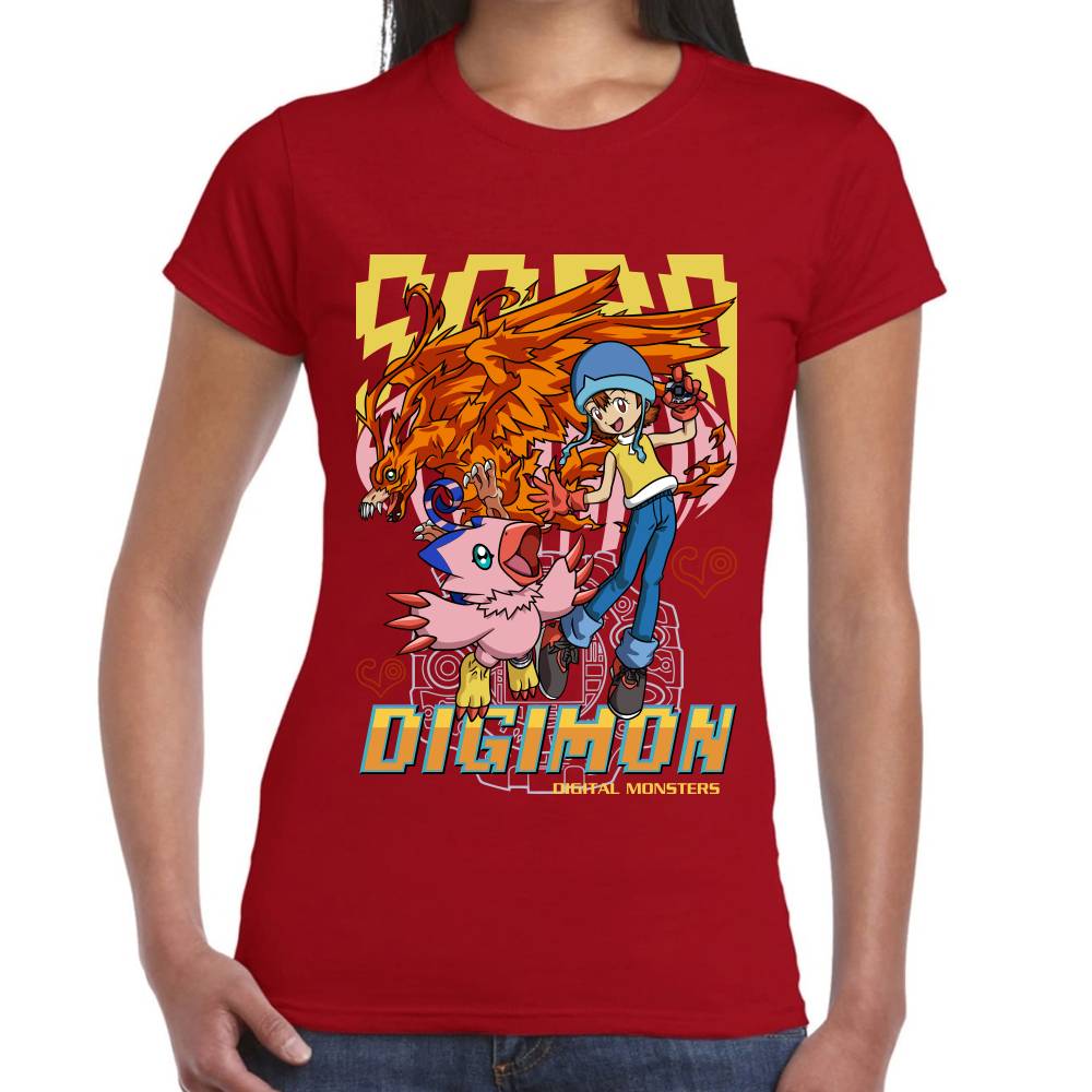 Playera Digimon Sora y Piyomon Algodón Premium #0002822