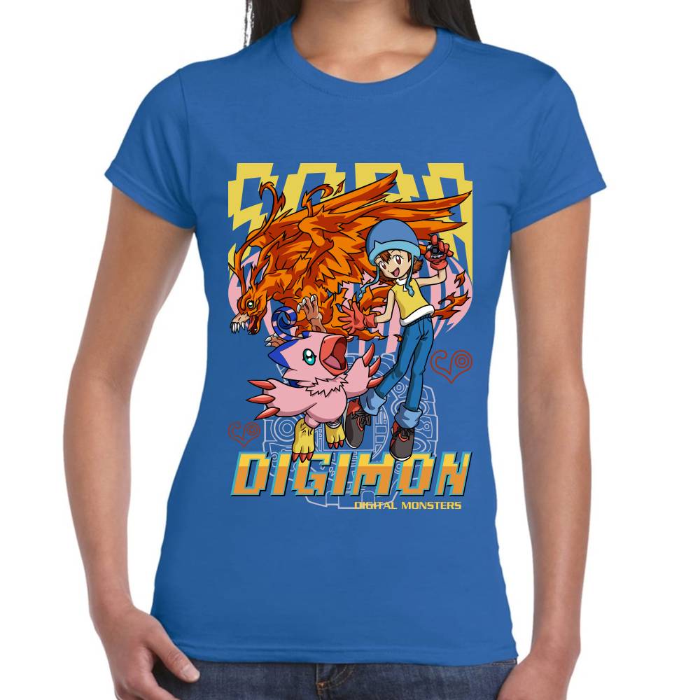 Playera Digimon Sora y Piyomon Algodón Premium #0002822
