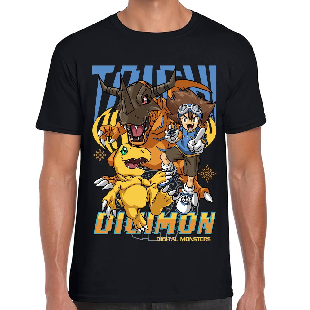 Playera Digimon Tai y Agumon Algodón Premium #0002823