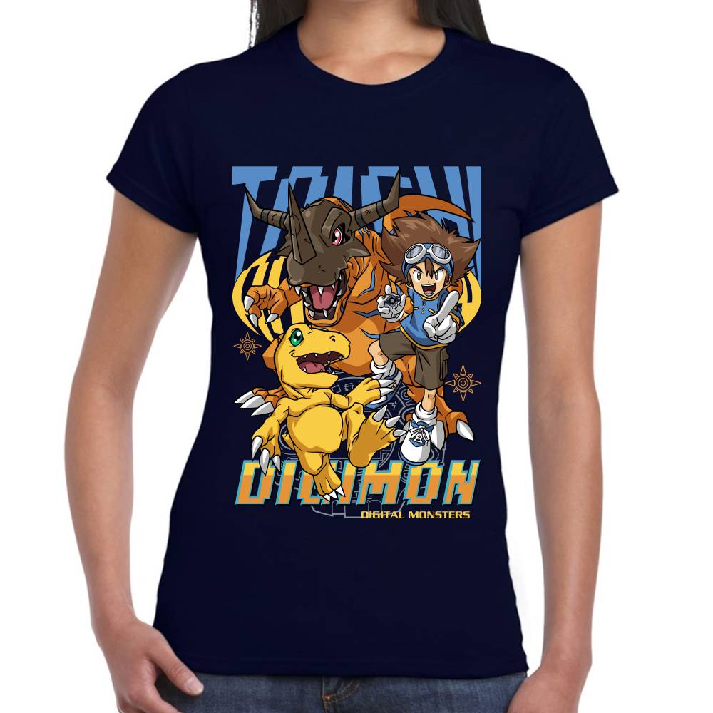 Playera Digimon Tai y Agumon Algodón Premium #0002823
