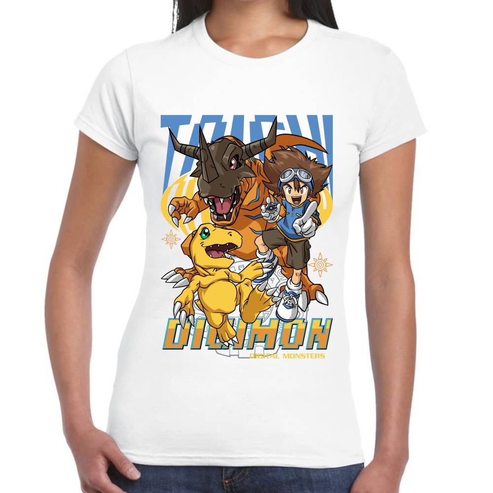 Playera Digimon Tai y Agumon Algodón Premium #0002823 Imagen secundaria del producto