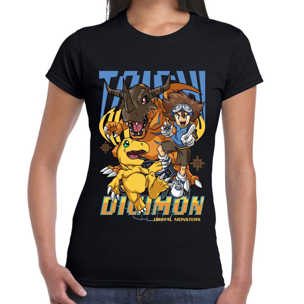 Playera Digimon Tai y Agumon Algodón Premium #0002823