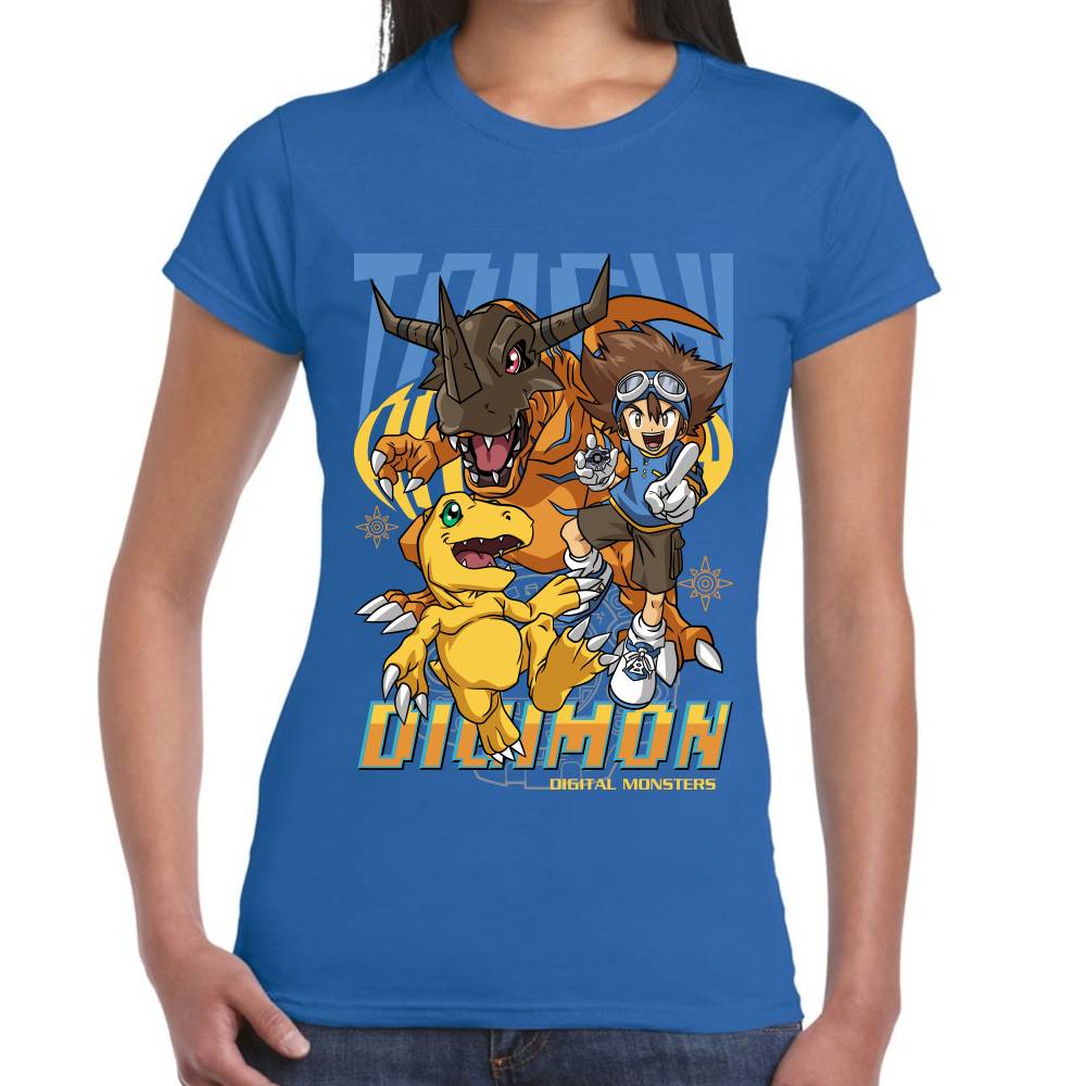 Playera Digimon Tai y Agumon Algodón Premium #0002823